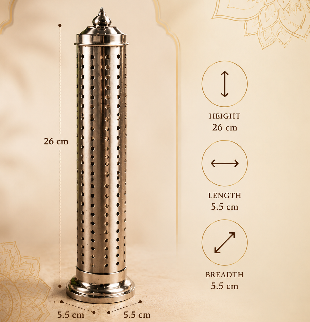 Steel Incense and Dhoop Holder